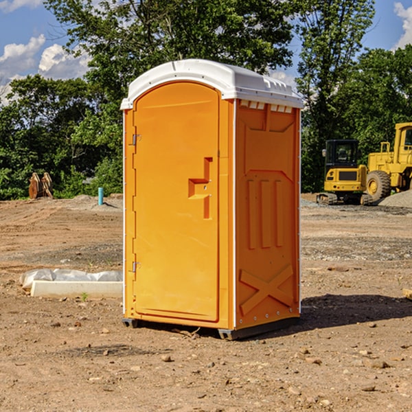 how often are the porta potties cleaned and serviced during a rental period in Shiro Texas